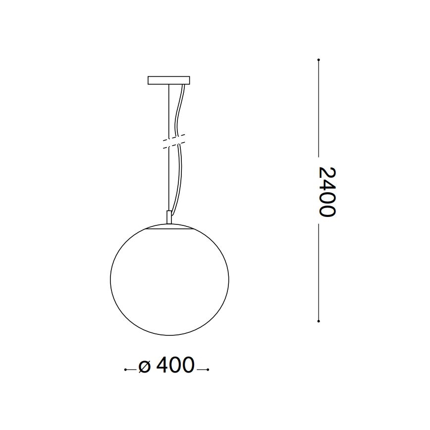 Ideal Lux - Csillár zsinóron MAPA 1xE27/42W/230V átm. 40 cm szürke/füstös