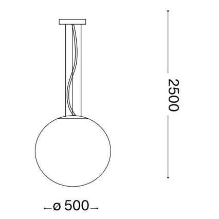 Ideal Lux - Csillár zsinóron MAPA 1xE27/42W/230V átm. 50 cm arany/füstös
