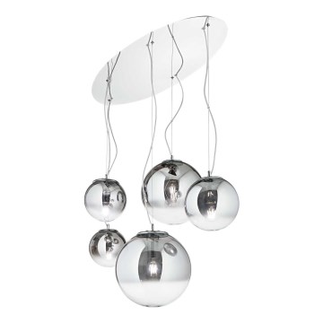 Ideal Lux - Csillár zsinóron MAPA FADE 5xE27/60W/230V fényezett króm