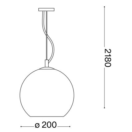 Ideal Lux - Csillár zsinóron NEMO 1xE27/42W/230V átm. 20 cm bézs
