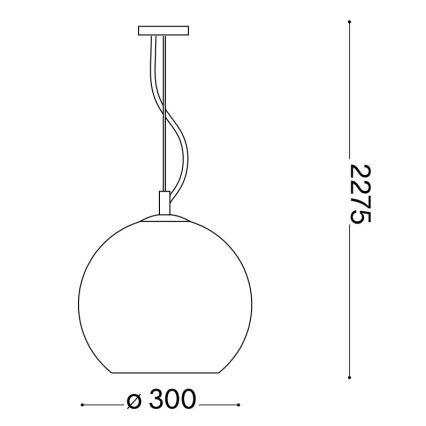 Ideal Lux - Csillár zsinóron NEMO 1xE27/42W/230V átm. 30 cm bézs
