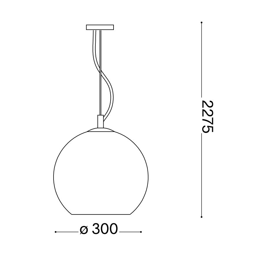 Ideal Lux - Csillár zsinóron NEMO 1xE27/42W/230V átm. 30 cm bézs