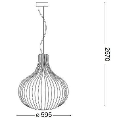 Ideal Lux - Csillár zsinóron ONION 1xE27/60W/230V átm. 59,5 cm