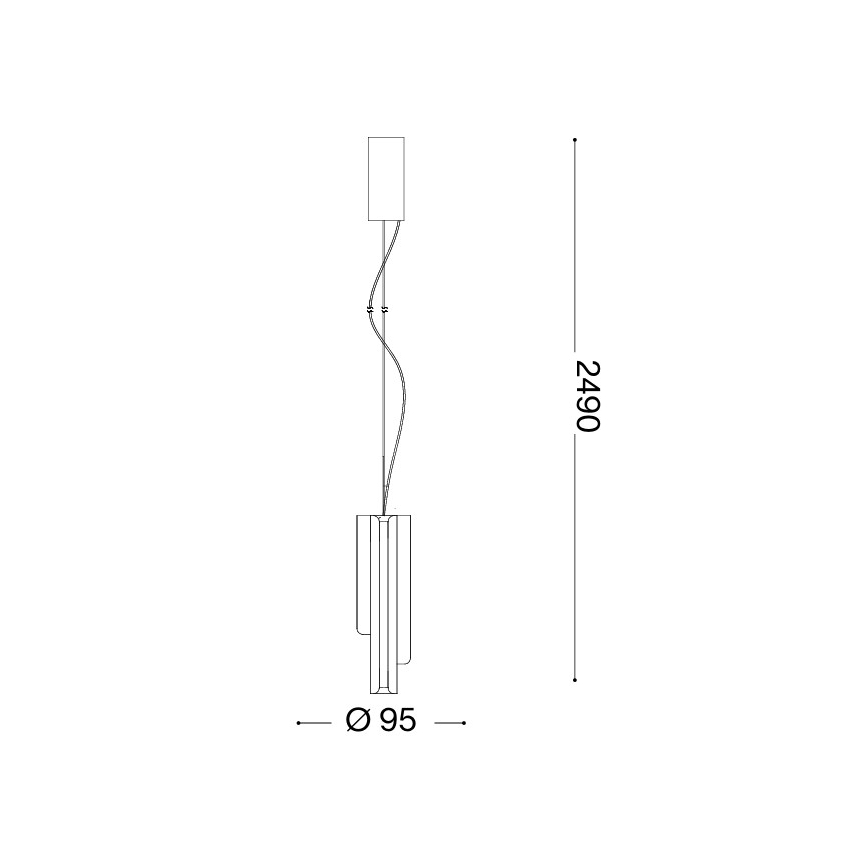 Ideal Lux - DORICA dimmelhető LED csillár kábelen 3xLED/9W/230V CRI 90 átmérő 9,5 cm sárgaréz