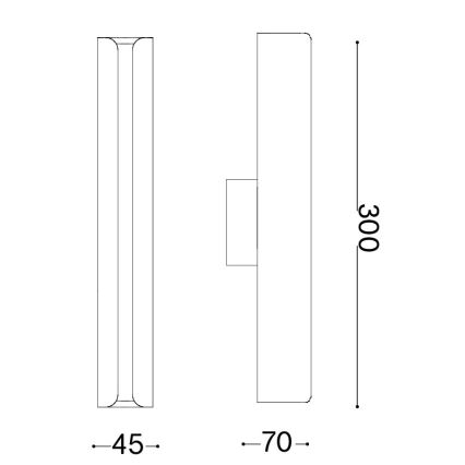 Ideal Lux - LED fali lámpatest DORICA LED/8,5W/230V CRI 90 szürke