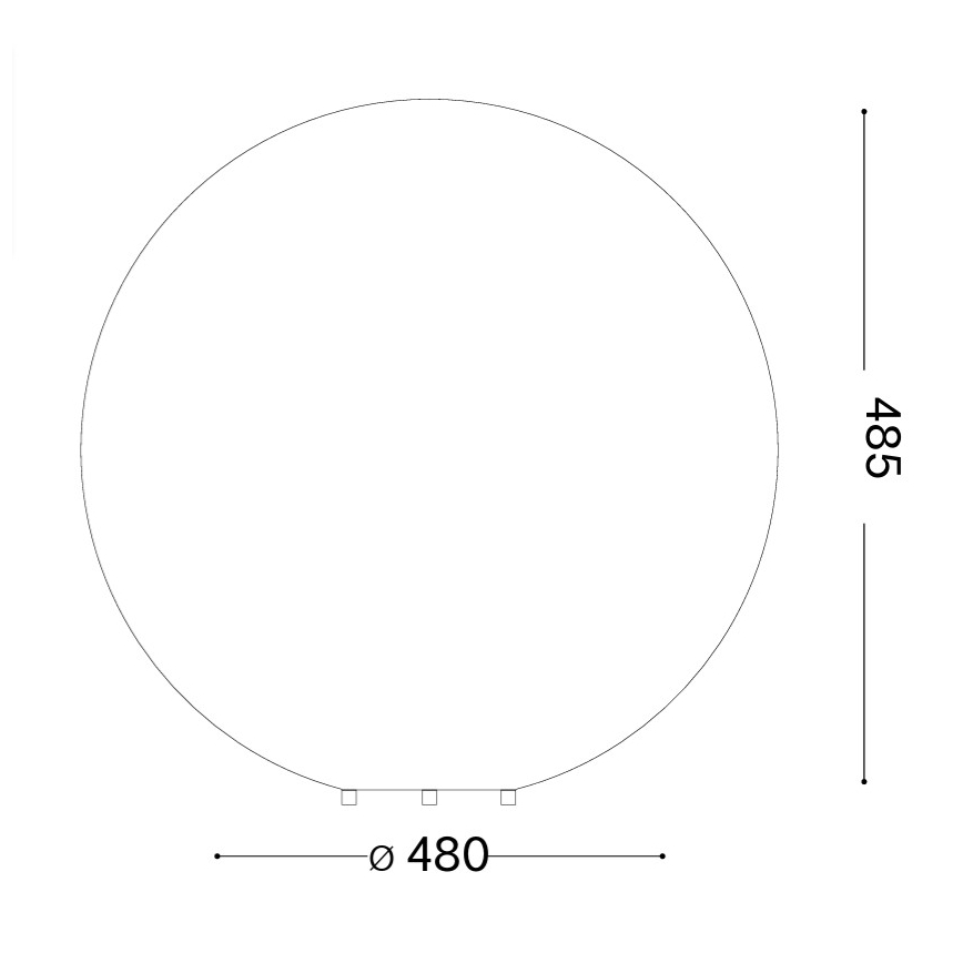 Ideal Lux - DORIS kültéri lámpa 1x E27/60W/230V, Ø 48 cm, IP44, szürke