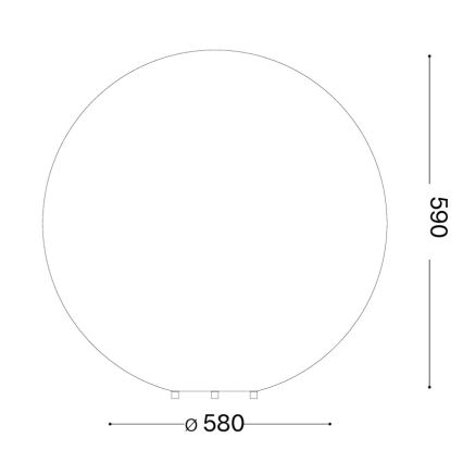 Ideal Lux - DORIS kültéri lámpa 1xE27/60W/230V átm. 58 cm IP44 szürke