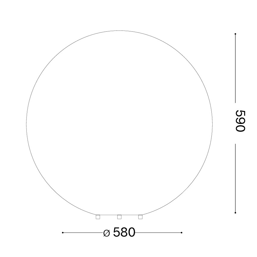 Ideal Lux - DORIS kültéri lámpa 1xE27/60W/230V átm. 58 cm IP44 szürke
