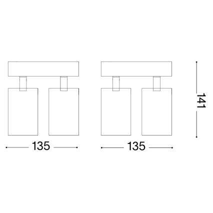Ideal Lux - DYNAMITE LED spotlámpatest 4xGU10/7W/230V CRI 90 fekete