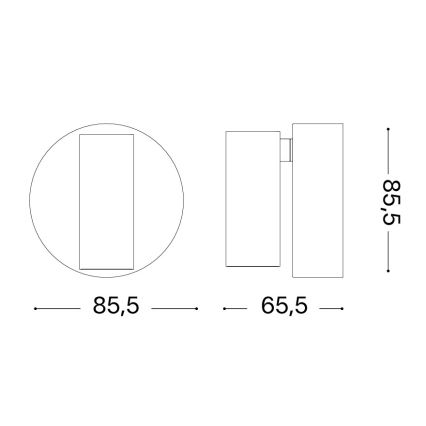 Ideal Lux - LED dimmelhető érintésvezérelt fali spotlámpa ELF LED/3W/230V CRI 95 fehér