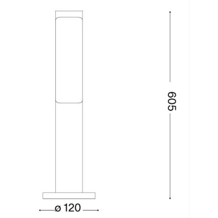 Ideal Lux - LED kültéri lámpa ETERE LED/9,5W/230V 4000K 60 cm CRI 90 IP44 antracit