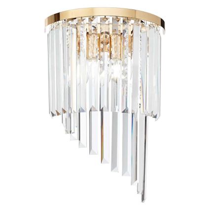 Ideal Lux - Fali kristály lámpa CARLTON 3xE14/40W/230V arany