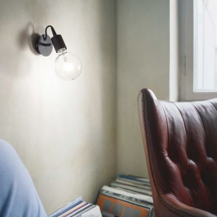 Ideal Lux - Fali lámpa 1xE27/60W/230V fekete