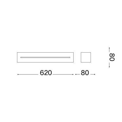 Ideal Lux - Fali lámpa 4xE14/40W/230V fehér