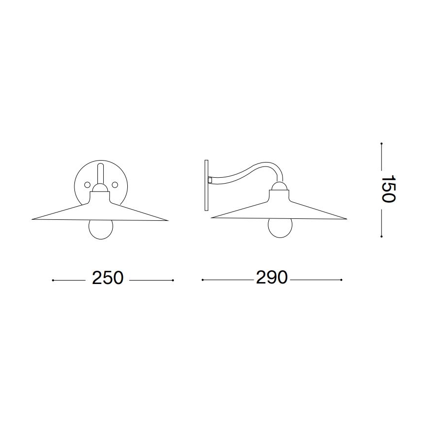 Ideal Lux - Fali lámpa CANTINA 1xE14/40W/230V réz
