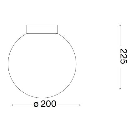 Ideal Lux - Fali lámpa CARTA 1xE27/25W/230V átm. 20 cm fehér