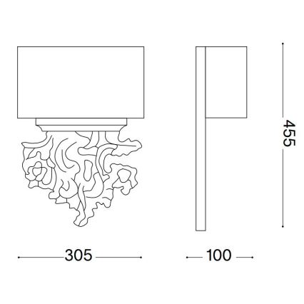Ideal Lux - Fali lámpa PETER 2xE14/40W/230V
