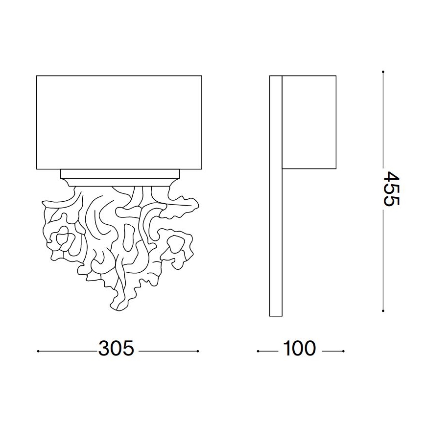 Ideal Lux - Fali lámpa PETER 2xE14/40W/230V