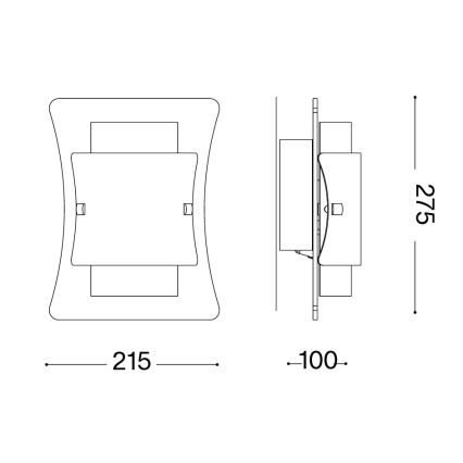 Ideal Lux - Fali lámpa TRIPLO 1xE27/60W/230V átlátszó