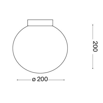 Ideal Lux - Fali lámpatest MAPA 1xE27/42W/230V átm. 20 cm fehér