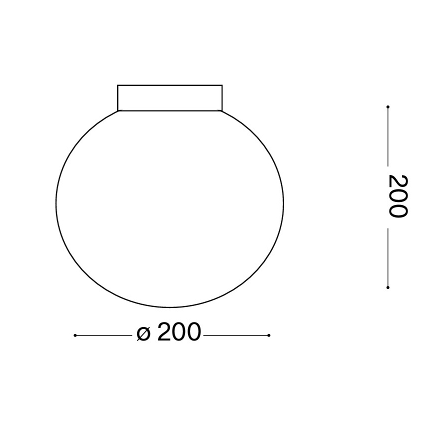 Ideal Lux - Fali lámpatest MAPA 1xE27/42W/230V átm. 20 cm fehér