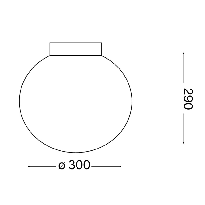 Ideal Lux - Fali lámpatest MAPA 1xE27/42W/230V Ø 30 cm fehér