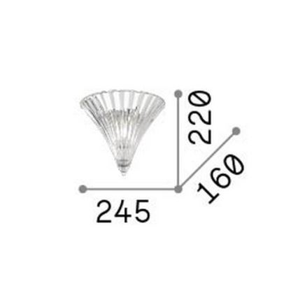 Ideal Lux - Fali lámpatest SANTA 1xE14/40W/230V átlátszó
