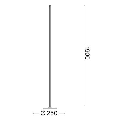 Ideal Lux - Fényerőszabályozható LED állólámpa DORICA LED/50W/230V CRI 90 antracit