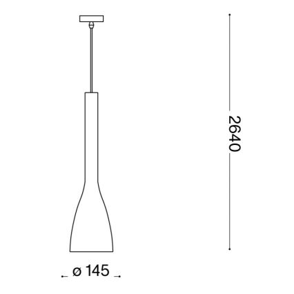 Ideal Lux - FLUT kábeles függőlámpa 1xE27/60W/230V, Ø 14,5 cm, fekete