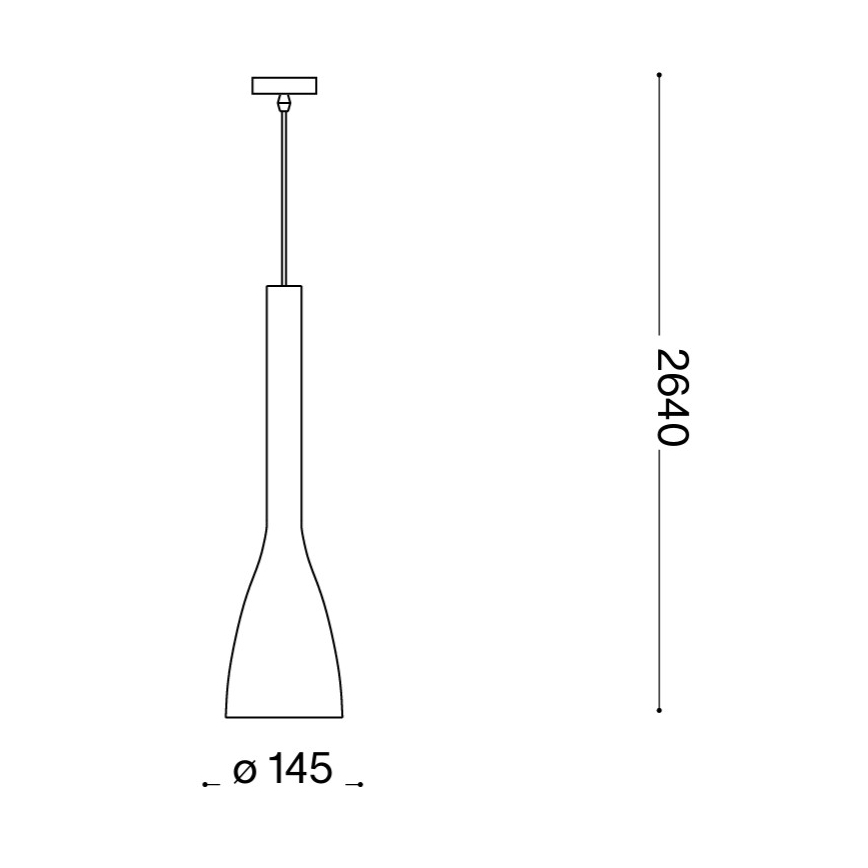 Ideal Lux - FLUT kábeles függőlámpa 1xE27/60W/230V, Ø 14,5 cm, fekete