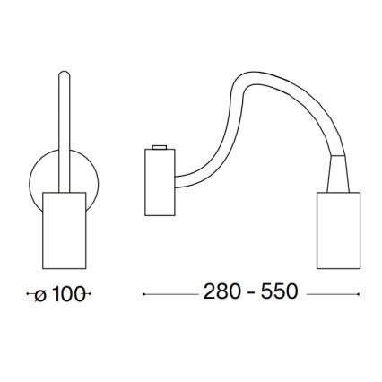 Ideal Lux - LED flexibilis olvasólámpa FOCUS LED/4W/230V CRI 90 fehér