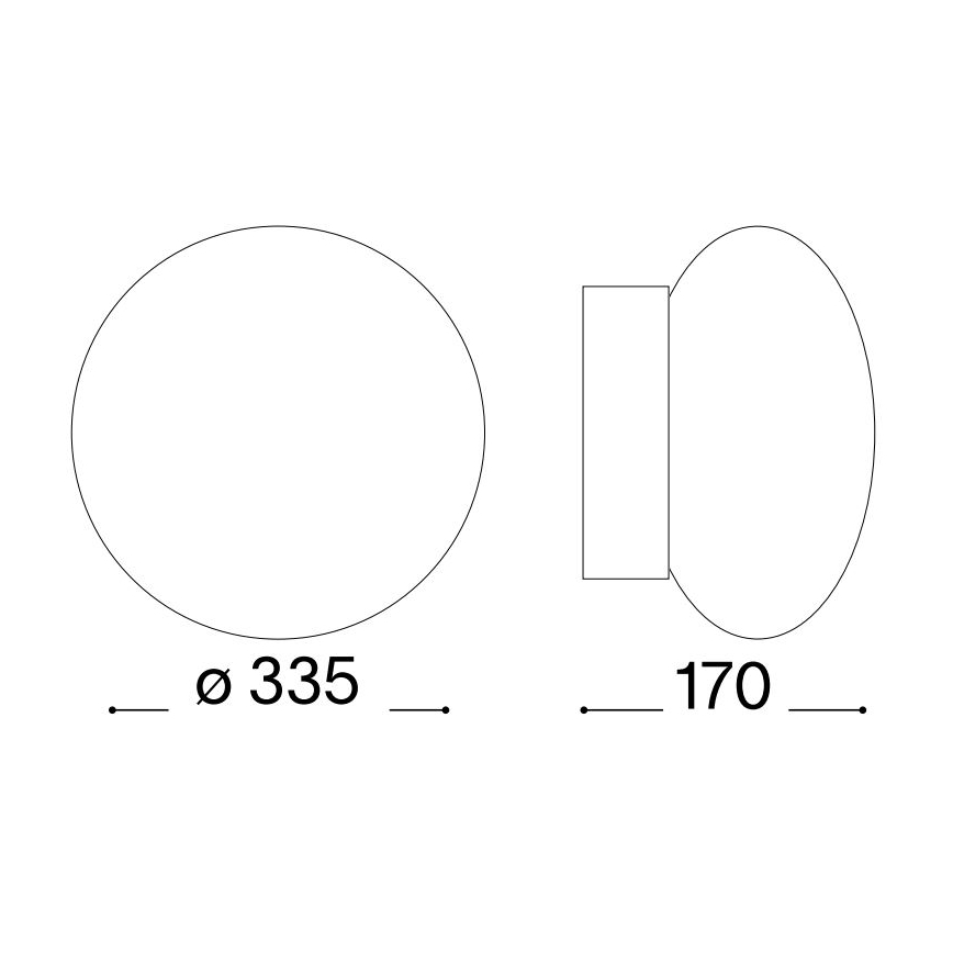 Ideal Lux - Fürdőszobai mennyezeti lámpa BUBBLE 1xE27/60W/230V átm. 33,5 cm IP44 fehér