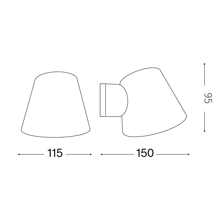Ideal Lux - GAS kültéri fali lámpatest 1xGU10/28W/230V IP43 barna
