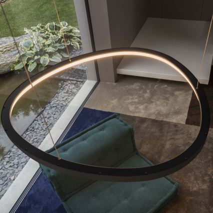Ideal Lux - GEMINI LED csillár kábellel, LED/36W/230V, 4000K, Ø 42,5 cm, CRI 90, fekete