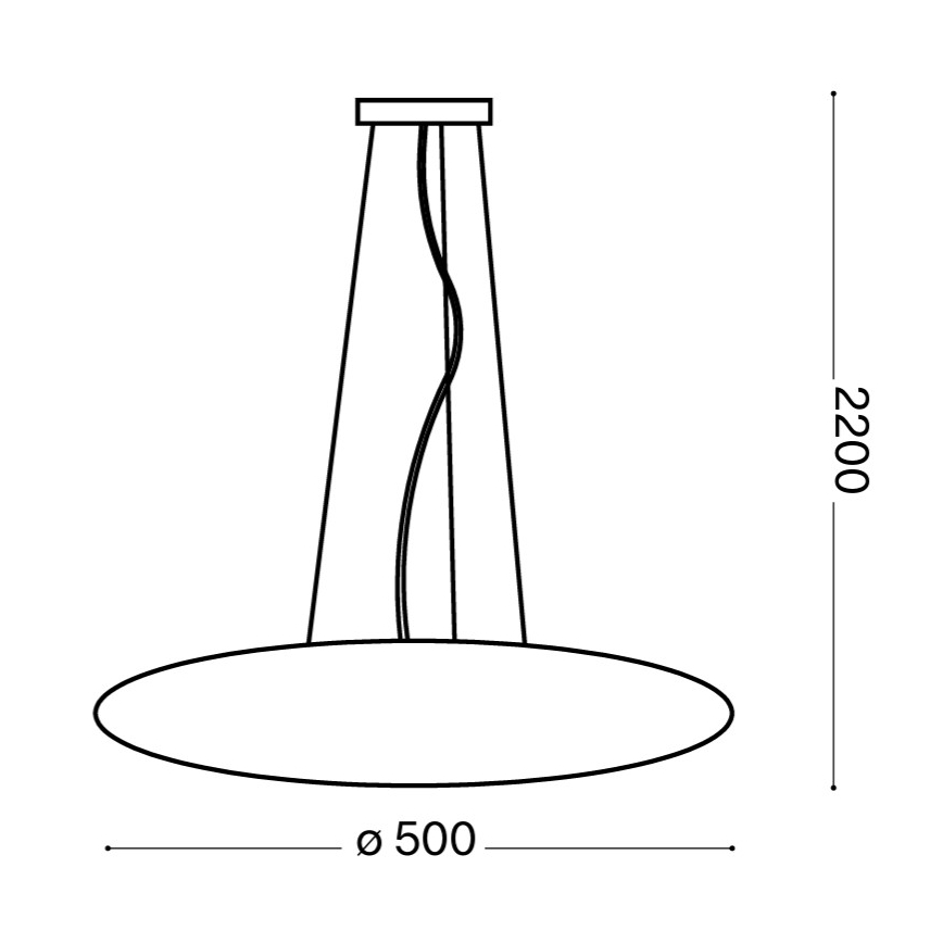 Ideal Lux - GLORY kábeles csillár, 3x E27/60W/230V, átm. 50 cm, fehér