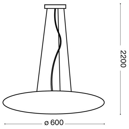 Ideal Lux - GLORY kábeles csillár 5xE27/60W/230V, Ø 60 cm, fehér