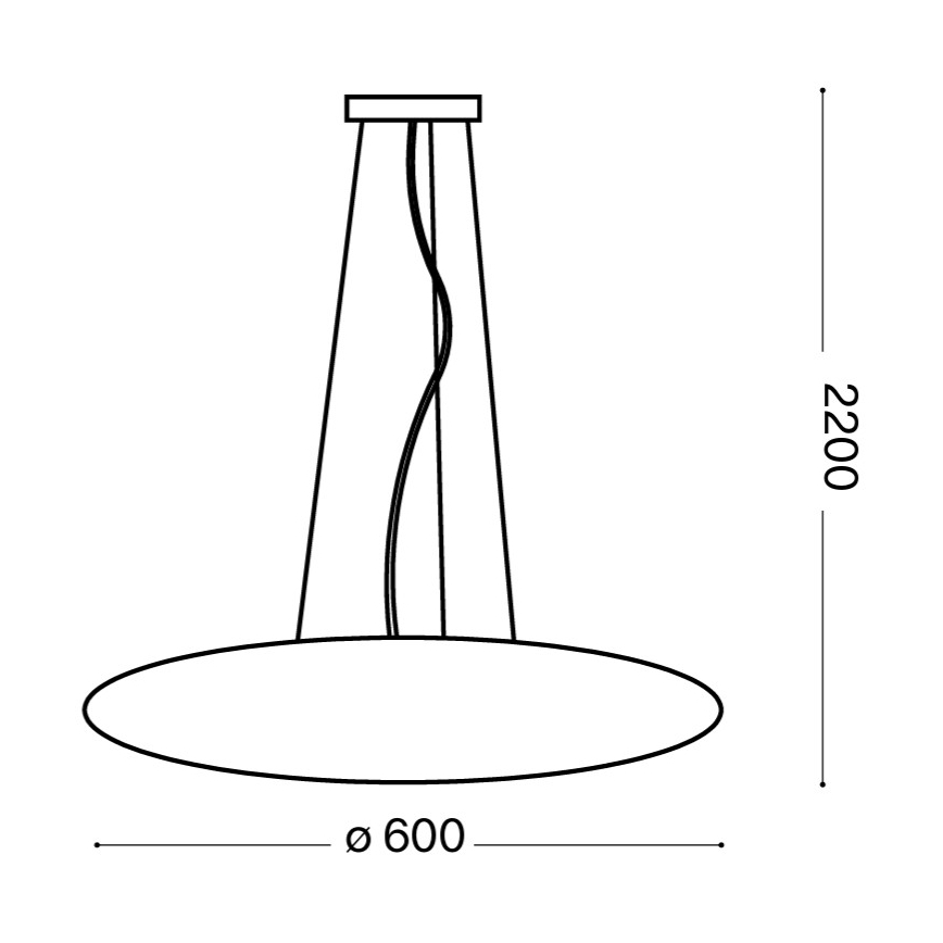 Ideal Lux - GLORY kábeles csillár 5xE27/60W/230V, Ø 60 cm, fehér