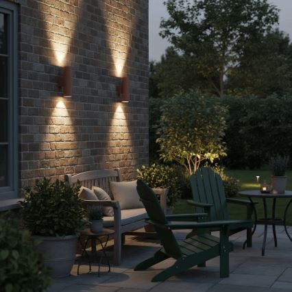 Ideal Lux - GUN kültéri fali lámpatest 1xGU10/35W/230V 21 cm IP44 barna
