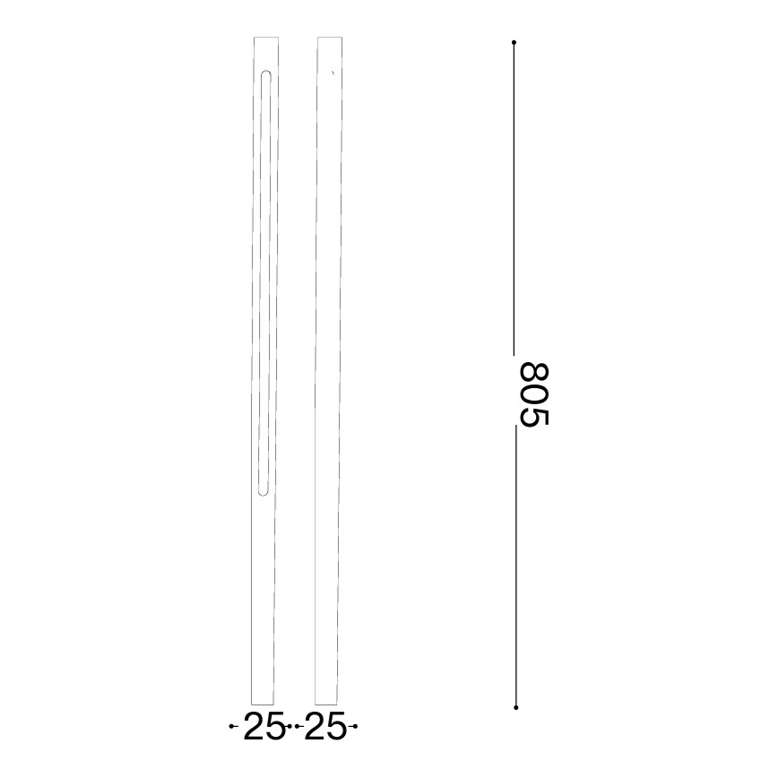 Ideal Lux - JEDI LED kültéri lámpa LED/12W/230V 80 cm CRI 90 IP65 barna