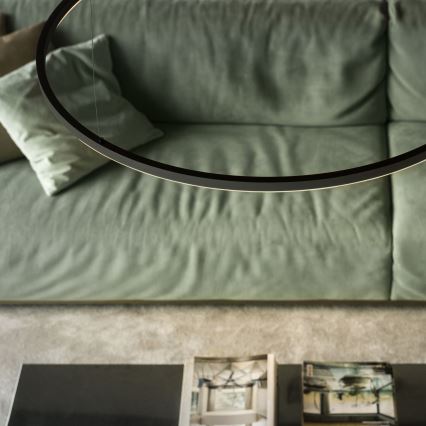 Ideal Lux - LED csillár kábelen ORACLE SLIM LED/37W/230V 2700K CRI 90 átm. 70 cm fekete