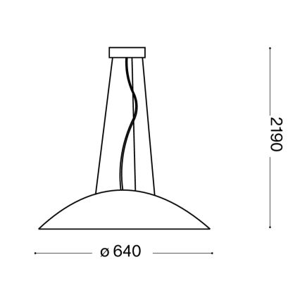 Ideal Lux - Kábeles csillár 3xE27/60W/230V átm. 64 cm fehér