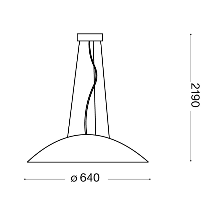 Ideal Lux - Kábeles csillár 3xE27/60W/230V átm. 64 cm fehér