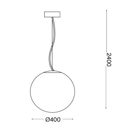 Ideal Lux - Kábeles csillár MAPA 1xE27/42W/230V Ø 40 cm fehér
