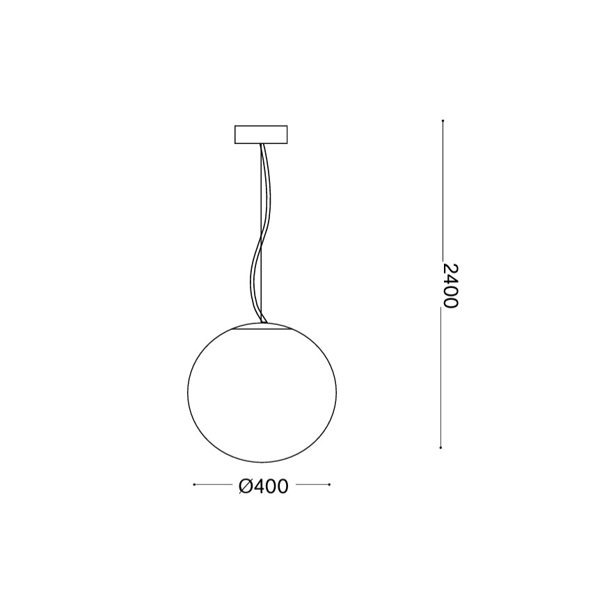Ideal Lux - Kábeles csillár MAPA 1xE27/42W/230V Ø 40 cm fehér