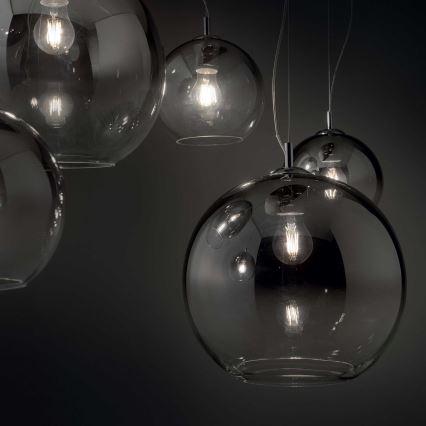 Ideal Lux - Kábeles csillár NEMO PLUS 5xE27/42W/230V fényes króm/füstszürke