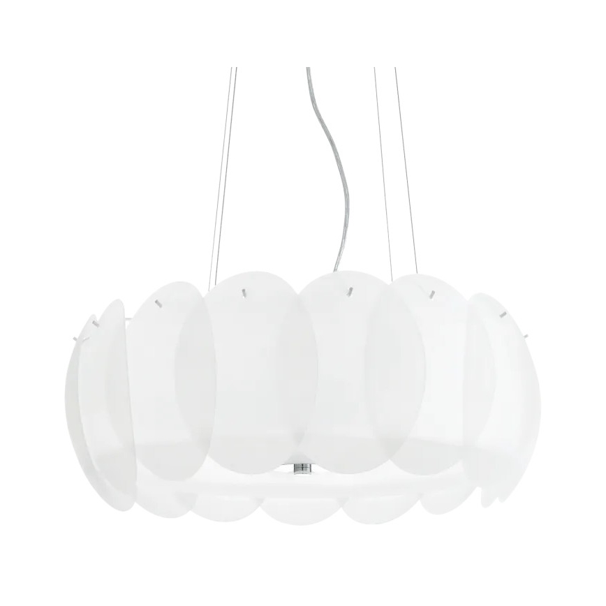 Ideal Lux - Kábeles csillár OVALINO 8xE27/60W/230V átm. 55 cm fehér