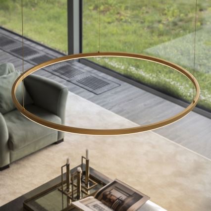 Ideal Lux - ORACLE SLIM LED kábeles csillár/29W/230V 4000K CRI 90 átm. 50 cm arany