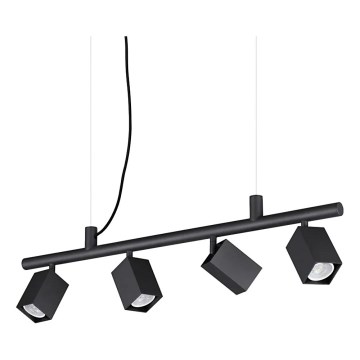 Ideal Lux - kábeles LED függeszték DYNAMITE 4xGU10/7W/230V CRI 90 fekete