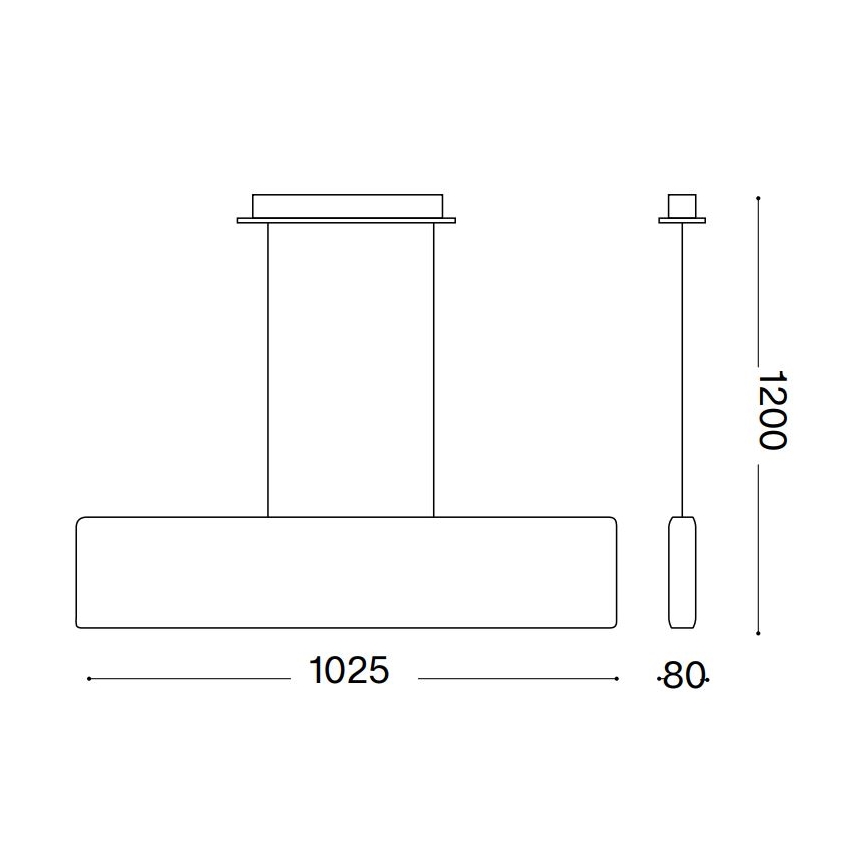 Ideal Lux - kábelre függesztett LED csillár DESK LED/32W/230V 102,5 cm CRI 90 fehér