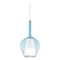Ideal Lux - KALIQUE kábeles függeszték 1xE27/42W/230V átm. 18 cm füstös kék
